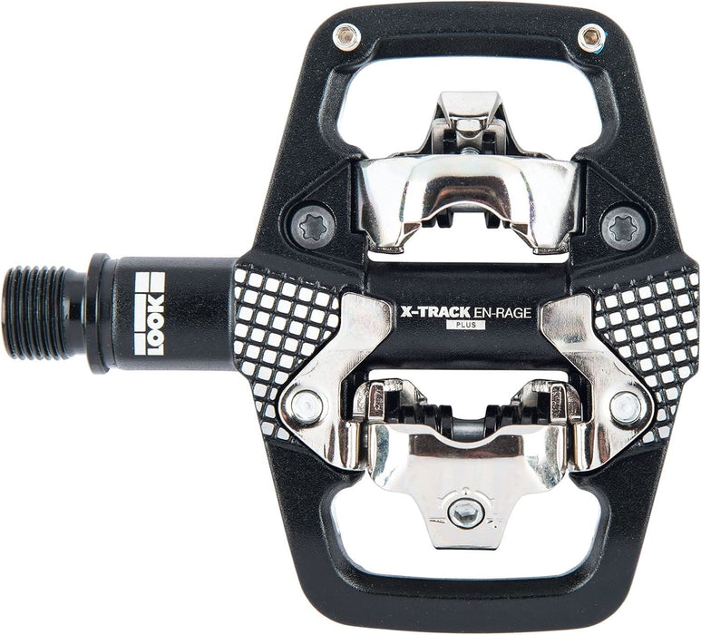 LOOK X‑Track En‑Rage Plus Trail Enduro Bike Pedals Wide SPD Platform - Black