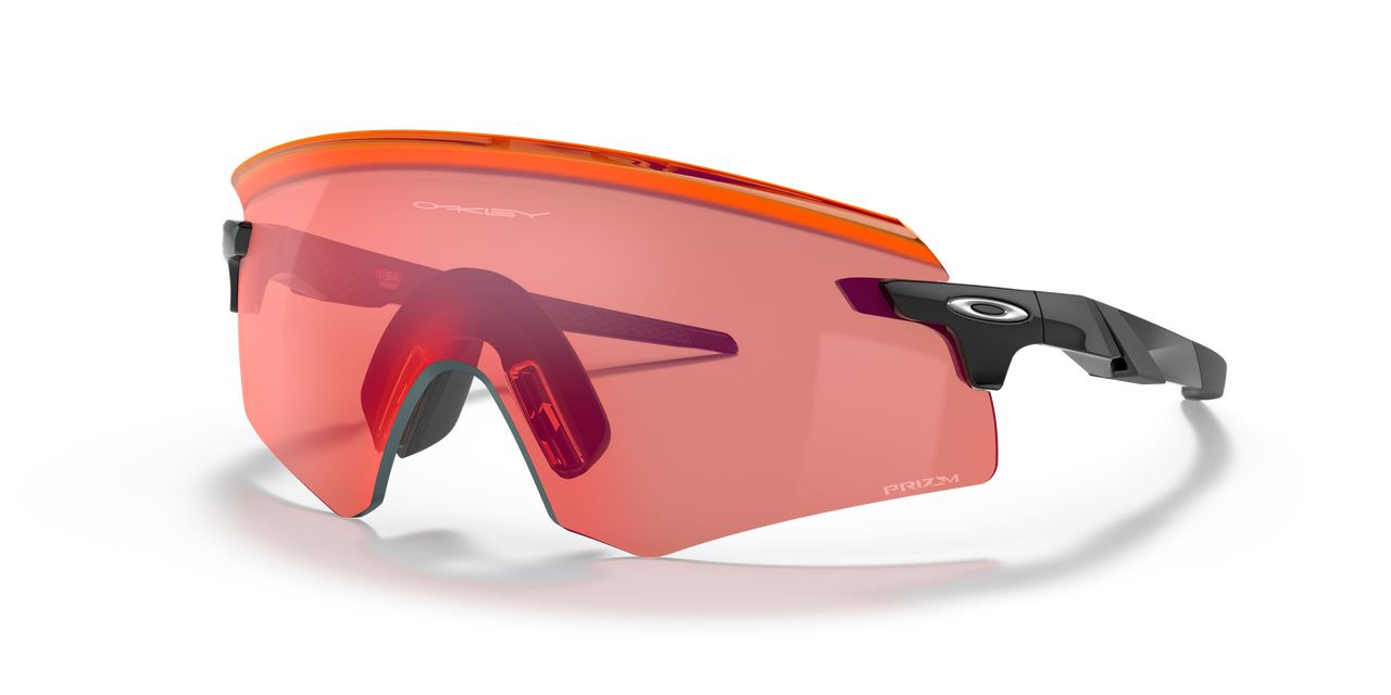 Oakley Encoder Sport Sunglasses Polished Black Frame Glasses Square Field Lenses