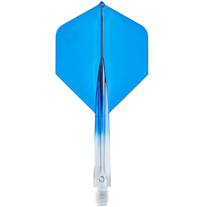 Unicorn Darts Forge Integrated Two-Tone Flight & Shaft – Clear & Bue