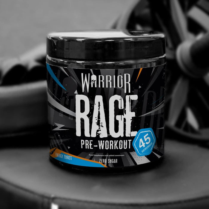 Warrior Rage Supplement Workout Muscle Growth Protein Shake Energy Burst 392g