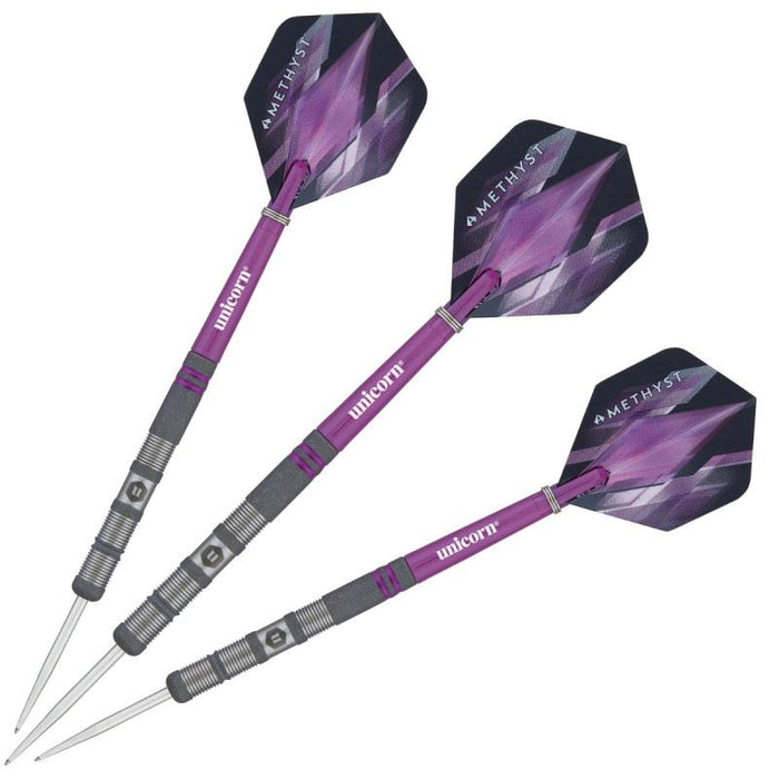 Unicorn Amethyst 3 90% Tungsten Steel Tip Darts – Pro Dart Set