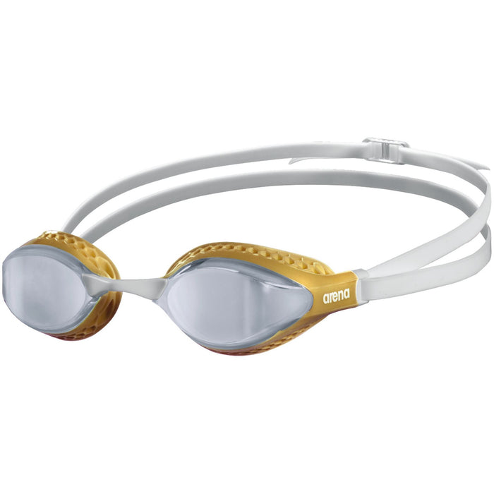 Arena Swimming Goggles Airspeed Mirror Wide Lenses - Silver / Gold