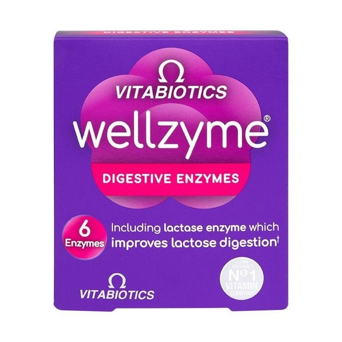 Vitabiotics Wellzyme 6 Enzymes Advanced Formula Lactose Digestion 60 CapsulesVitabiotics