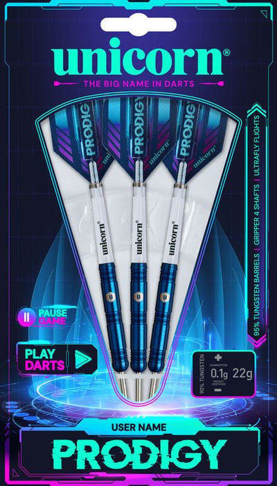 Unicorn Darts Prodigy 01 95% Tungsten Steel Tip Elite Dart Set