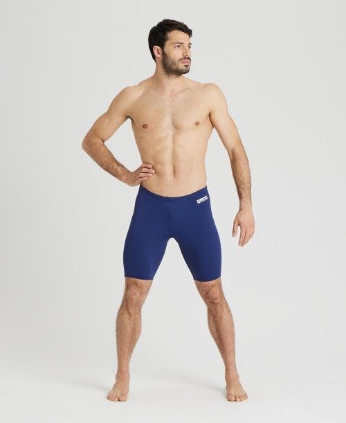 Arena Team Men Swim Jammers Quick Dry Athletic Stretch Fit Swimwear - Navy BlueArena