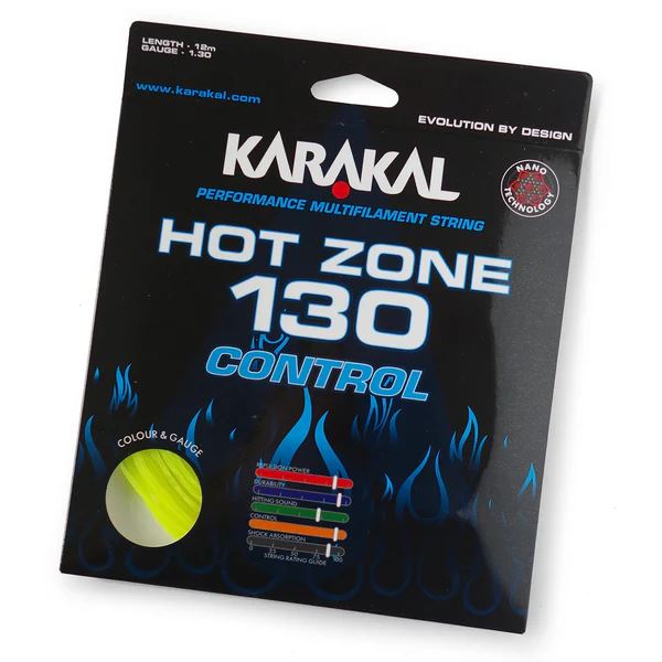 Karakal Hot Zone Control 130 Racket String Spin & Precision 12M - Yellow