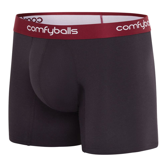 Comfyballs Long Boxer Shorts Mens Comfycel Classic Fit Underwear - Charcoal