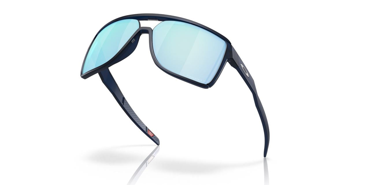 Oakley CASTEL Sunglasses Matte Blue Frame Prizm Deep Water Polarized Lens