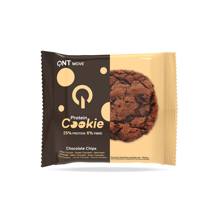 QNT Protein Cookie Workout Snack 12 x 60g - Chocolate Chips