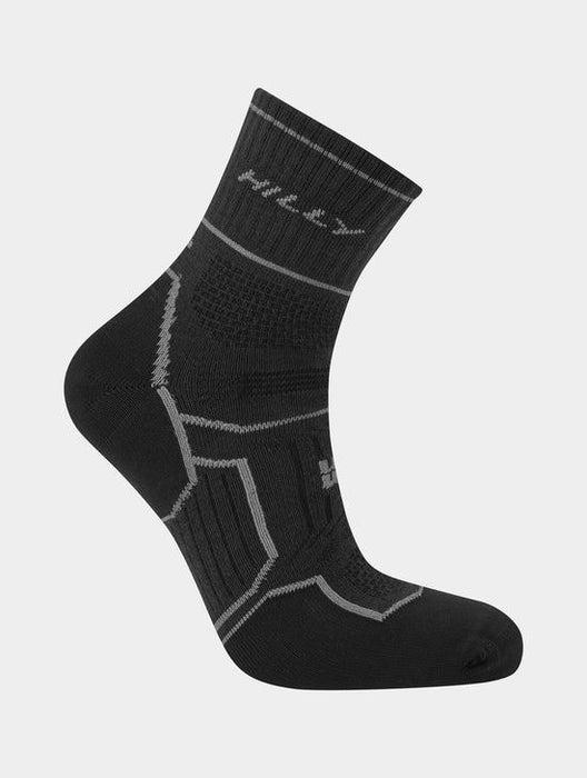 Hilly Twin Skin Socklet Anti Blister Running Socks - Black/Anthracite