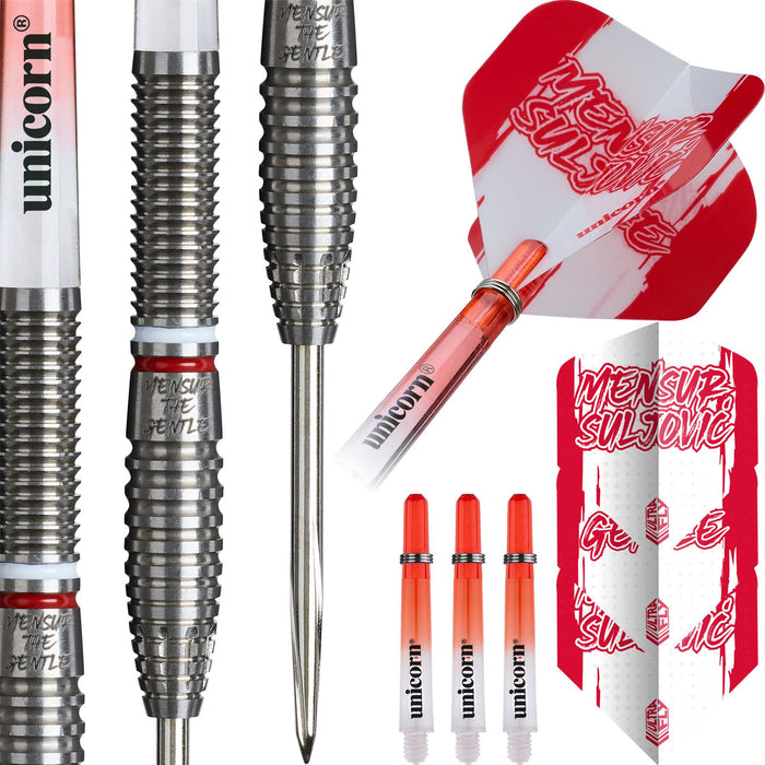 Unicorn Darts Mensur Suljovic 95% Tungsten Steel Tip Darts Precision Set