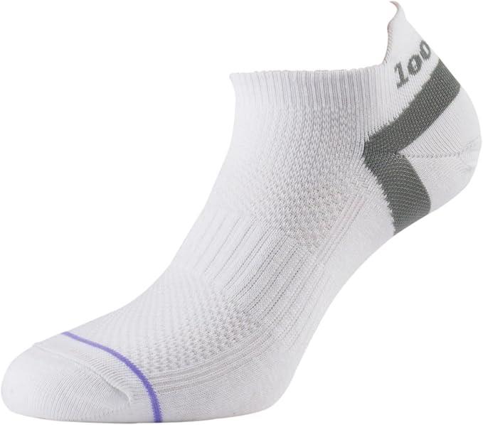 1000 Mile Mens Tactel Double Layer Trainer Liner Socks Arch Bracing White