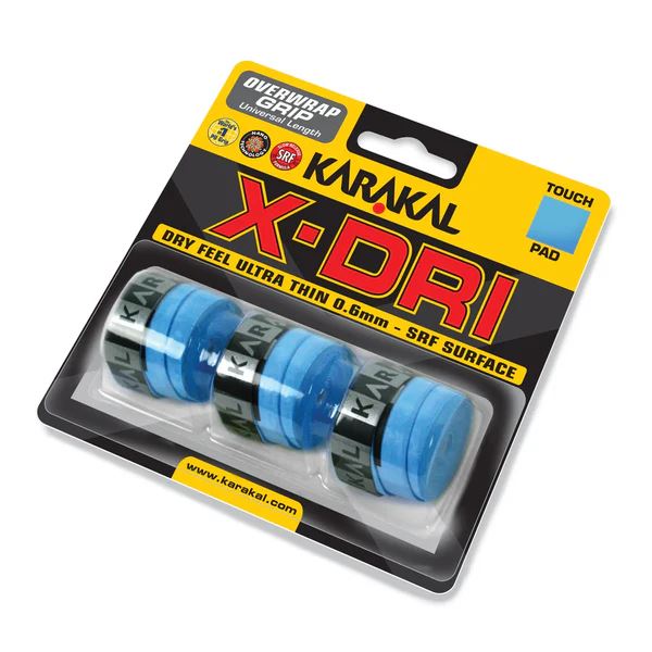 3x Karakal X-DRI Overwrap Super Soft Ultra Thin Racket Grip
