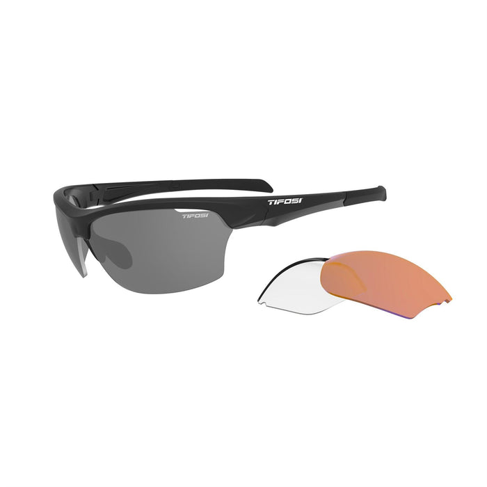 Tifosi Intense Interchangeable Lens Sunglasses UV Protected Lightweight Grilamid TR-90 Frame Unisex Sports Eyewear