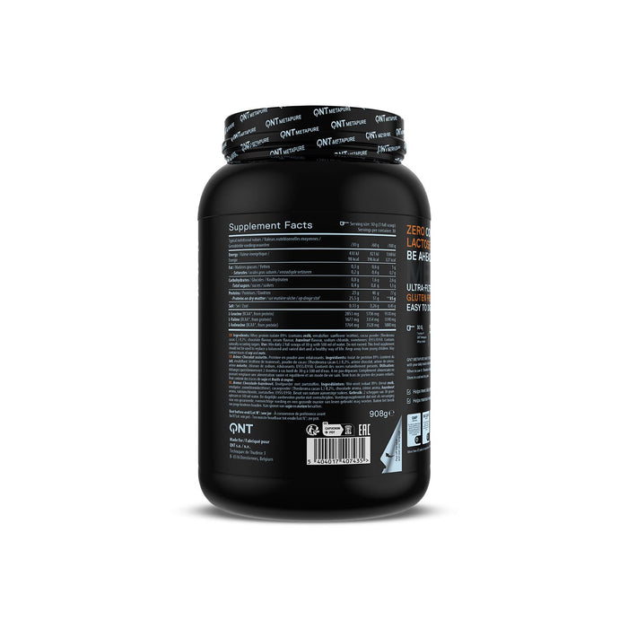 QNT Metapure Whey Isolate Zero Protein Powder 908g - Hazlenut
