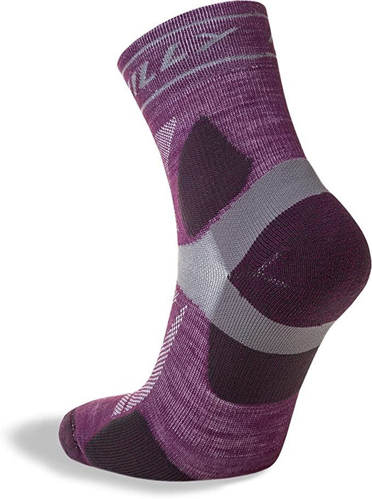 Hilly Trail Anklet Socks Cushion Sports Running Blackberry/Grey - 3 Pairs for 2Hilly