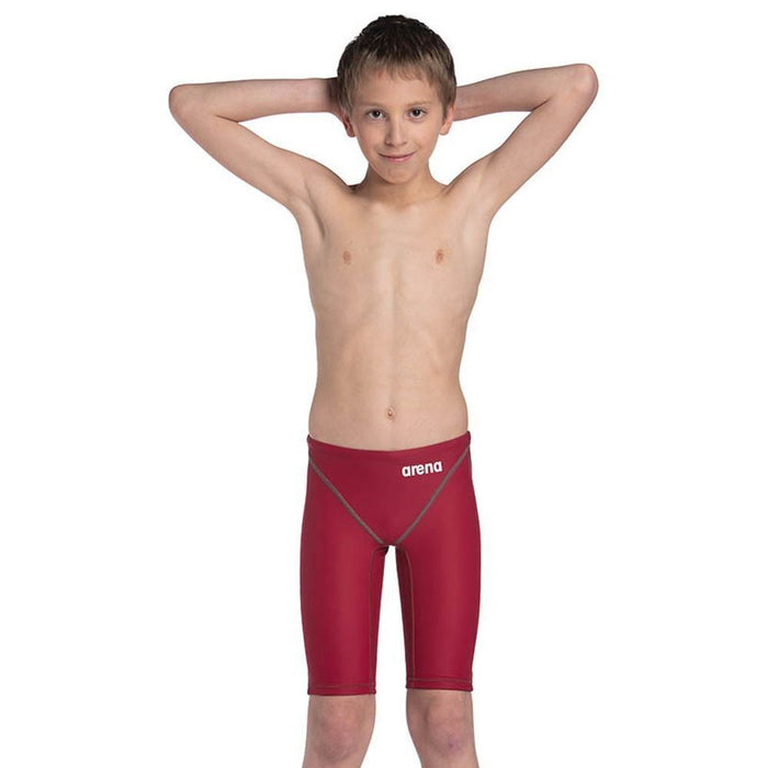 Boys Arena Powerskin Next Jammers Stretch Fit Quick Dry Swim Shorts - Deep Red