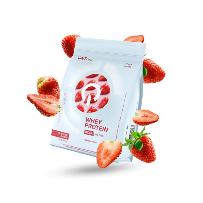 QNT Light Digest Whey Protein Powder BCAA And Fiber - Strawberry