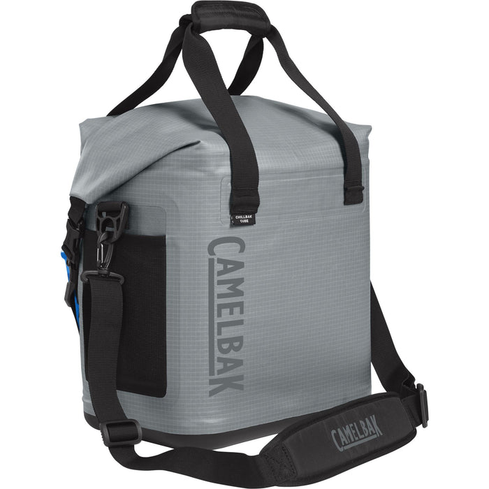 CamelBak ChillBak 18L Cube Soft Cooler with 3L Fusion Group Reservoir Waterproof Roll-Top Closure Cooler Bag - Monument Grey