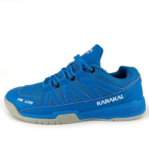 Karakal Pro Lite Indoor Squash Court Shoes Lightweight Non Slip Arch Support Blue Trainer