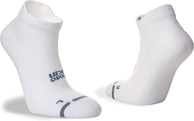Hilly Unisex Active Socklets Ankle Jogging Socks White/Grey - 3 Pairs for 2