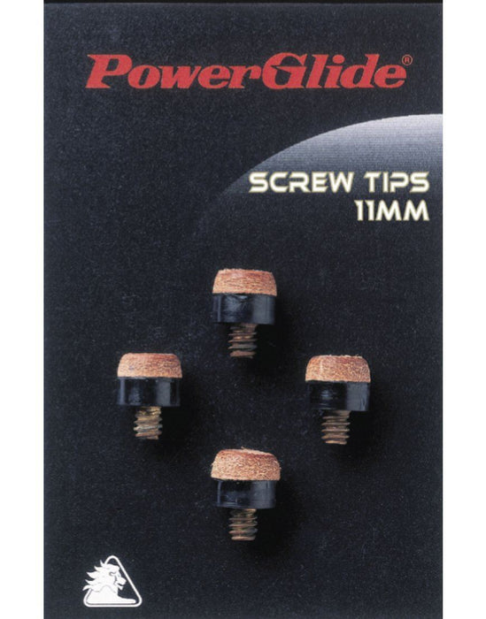Powerglide Snooker & Pool Accessories 10mm Cue Screw Tips 4 Pack