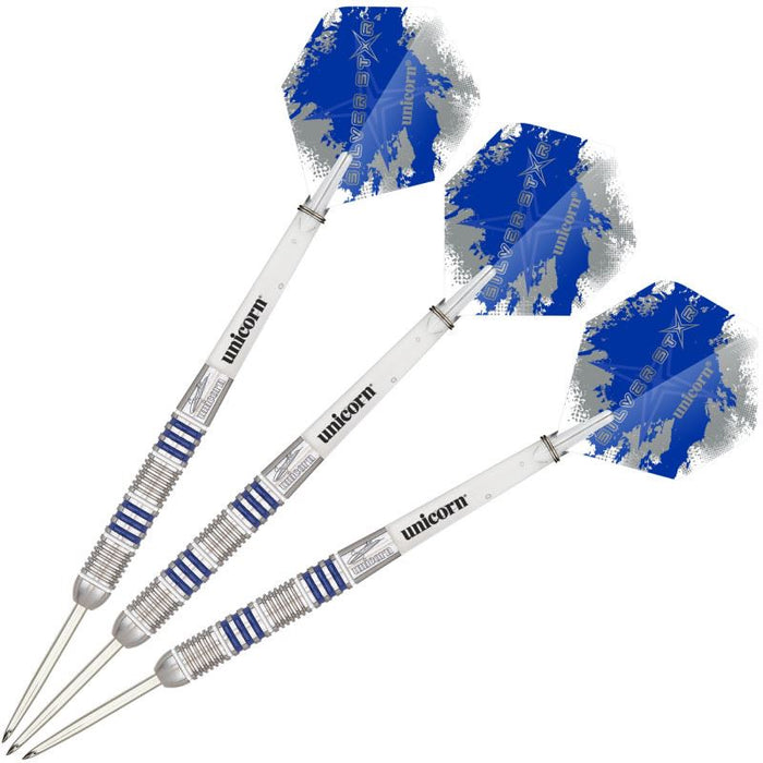 Unicorn Gary Anderson Silver Star Steel Tip Darts 80% Tungsten