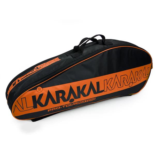 Karakal Pro Tour Match 2.2 Racket Bag - Durable Multi-Racket Storage - Orange