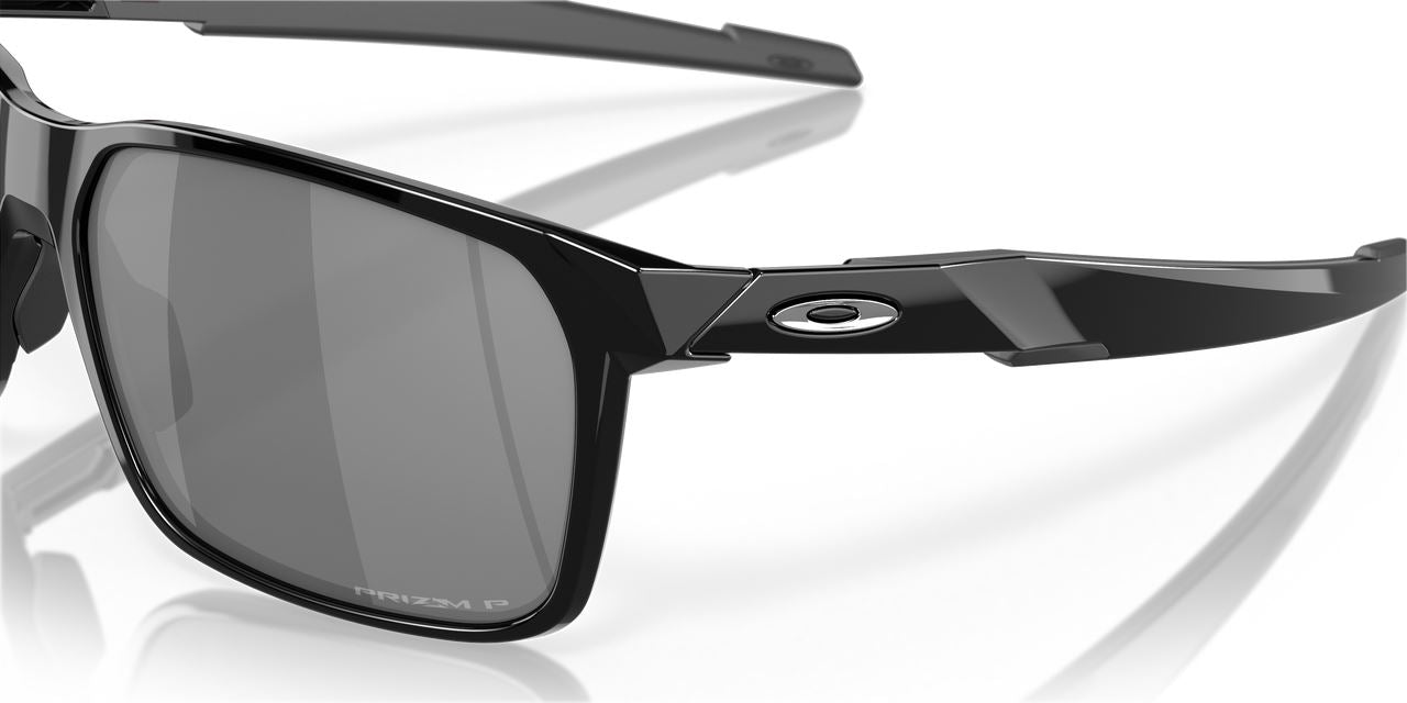 Oakley Portal X Sunglasses Polarized Black Lenses Sports Polished Black Frame