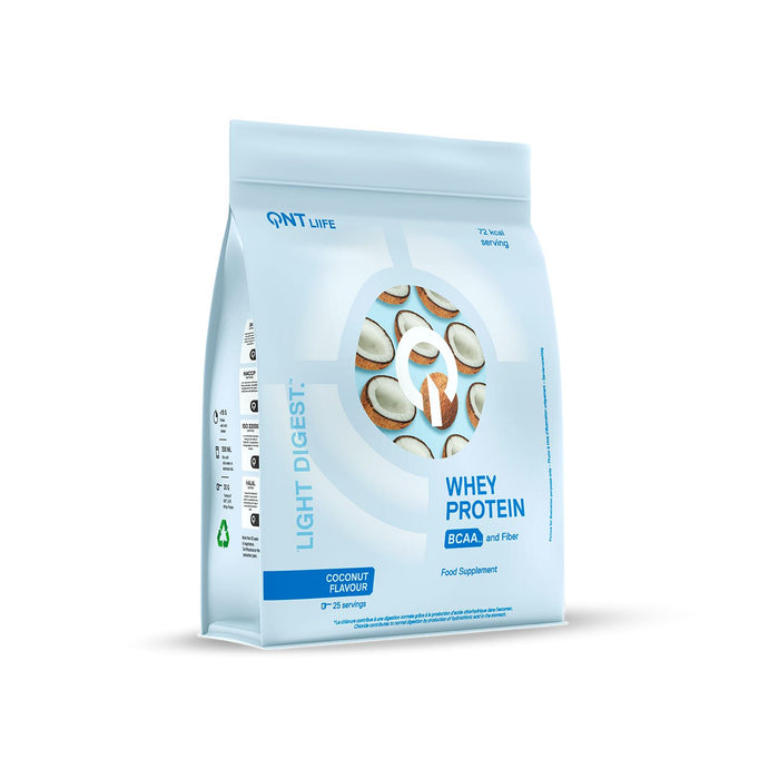 QNT Light Digest Whey Protein Powder BCAA And Fiber - Coconut