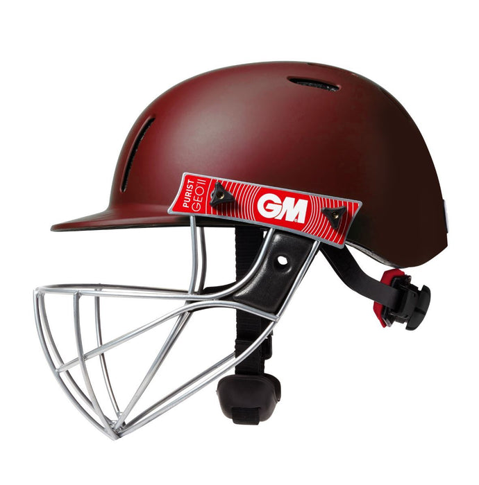 Gunn & Moore GM Cricket Purist Geo II Helmet Steel Grill Head Protector - Maroon