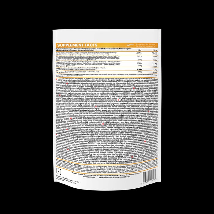 QNT Belgian Waffles High Rated Protein Low Sugar & Calories - White Chocolate