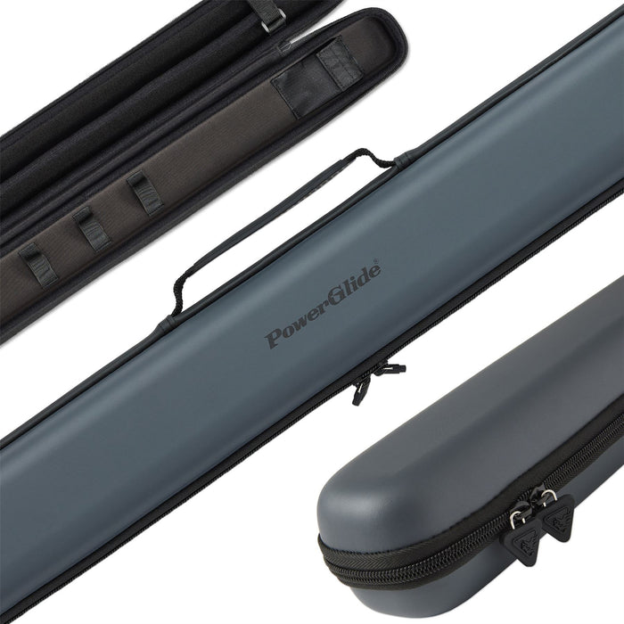 PowerGlide Svartur Metallic Snooker Pool 2 Piece Cue Case