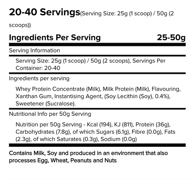 1kg Warrior 100% Whey Protein Powder Muscle Mass Gainer Shake Strawberry CrèmeFITNESS360