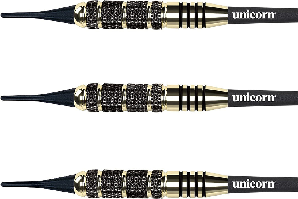 Unicorn Core Plus Dart Brass Set Soft Tip Gripper 3 Shafts Flights 17/19g