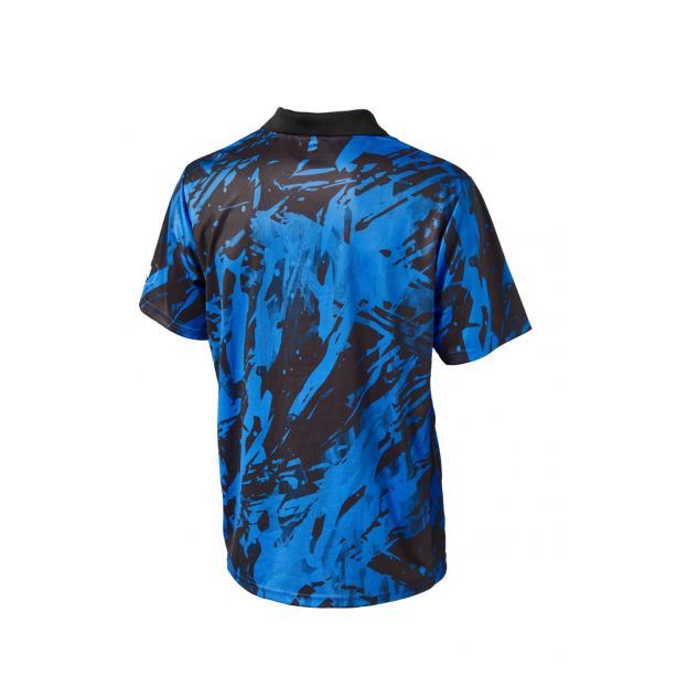 Unicorn Darts Pro Tech Camo Shirt Micro Mesh 3-Tuk Polyester Soft-Feel Casual Wear - Blue