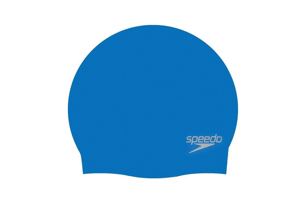 Speedo Swimming Plain Moulded Silicone Swim Cap Hydrodynamic - BlueSpeedo