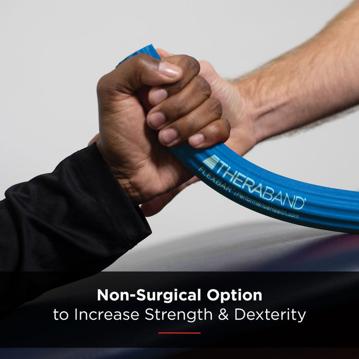 TheraBand FlexBar Strengthen Wrists Elbows & Forearms Resistance Training ( Blue) Heavy