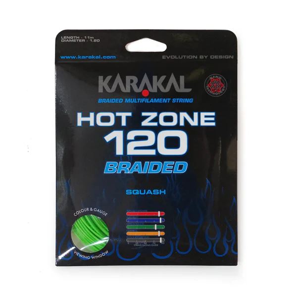 Karakal Hot Zone Braided 110 – Premium Squash Racket String 220m Coil