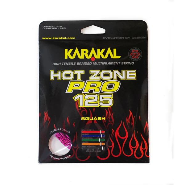 Karakal Hot Zone Pro 125 Squash Racket String 11M - Yellow