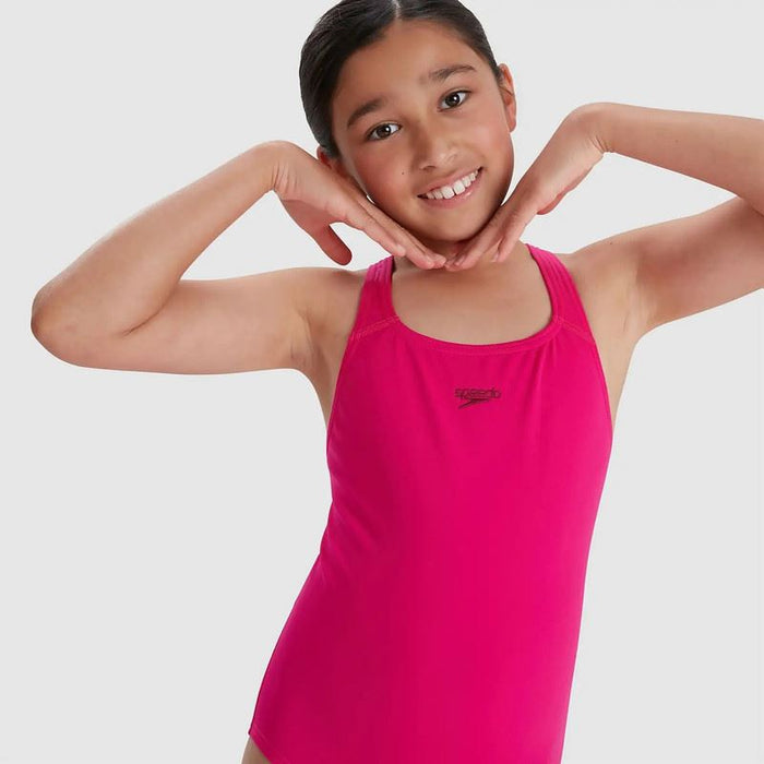 Speedo Swimming Costume Girls Eco Endurance+ Medalist Swimsuit - Pink