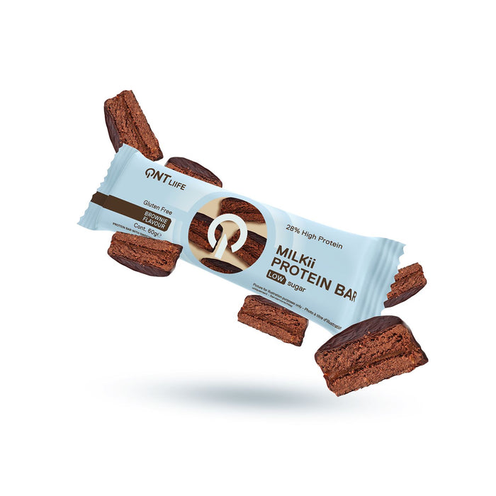 QNT Protein Milkii Protein Bar 28% Low Sugar 12 x 60g - Brownie