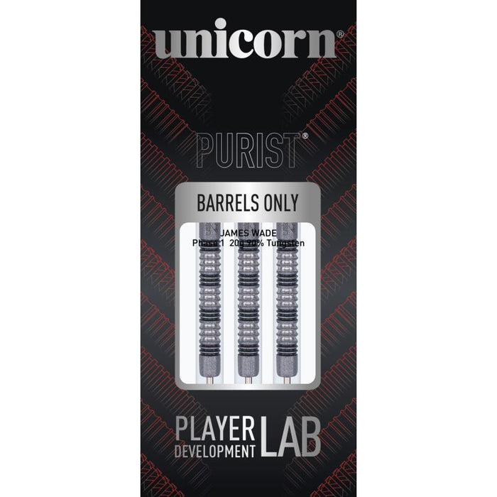 Unicorn James Wade Premier 90% Tungsten Steel Tip Darts 20/22/24g Natural