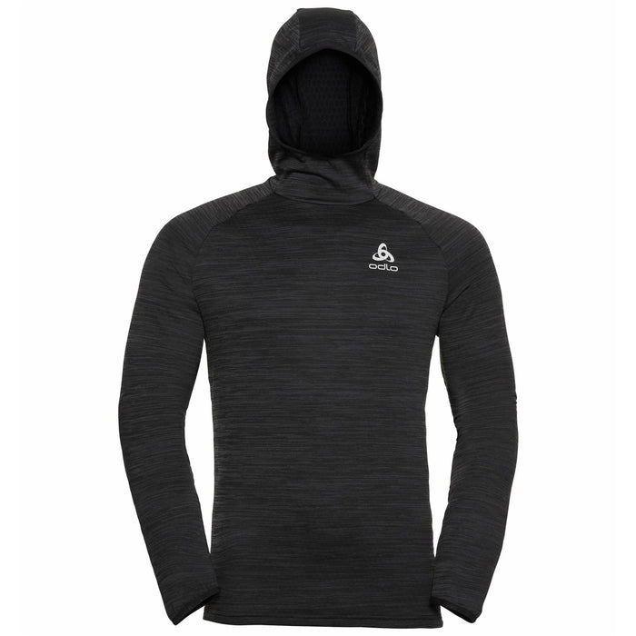 Odlo Millennium Element Men's Running Hoody in Black Melange Light