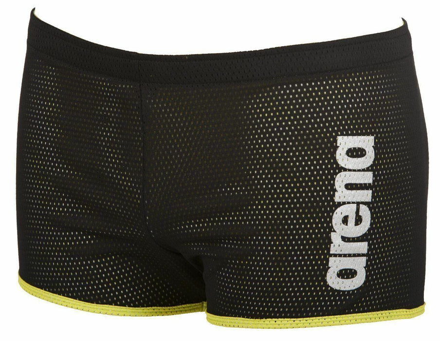 Arena Drag Swimming Shorts in Black Water Resistant with Square Cut