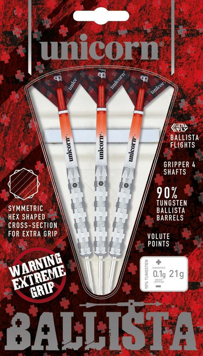 Unicorn Steel Tip Darts Set 90% Tungsten Style1 Strong Grip Flights 21/23/25G