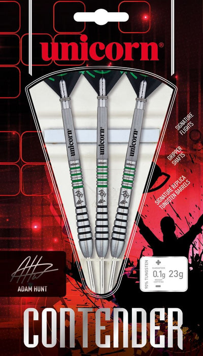 Unicorn Darts Contender Adam Hunt 90% Tungsten 23g Steel Tip Darts Set