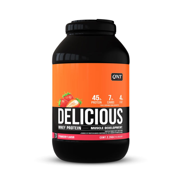 QNT Delicious Whey Protein Powder 2.2kg - Strawberry