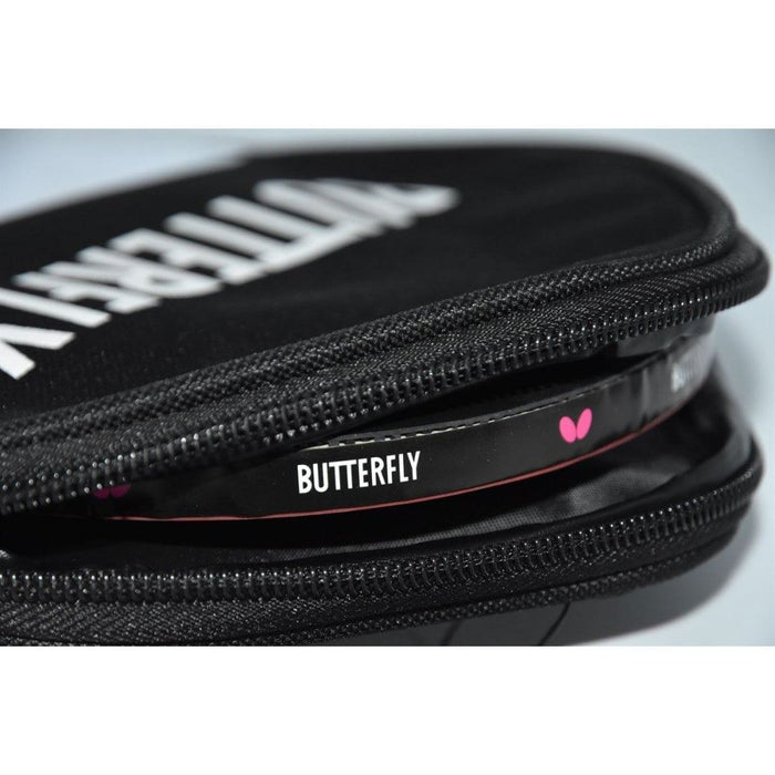 Butterfly Table Tennis Bat Cell Case - Round (Black/White)