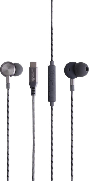 Boompods Digibuds In Ear Wired Headphones USB Type C Connection Graphite
